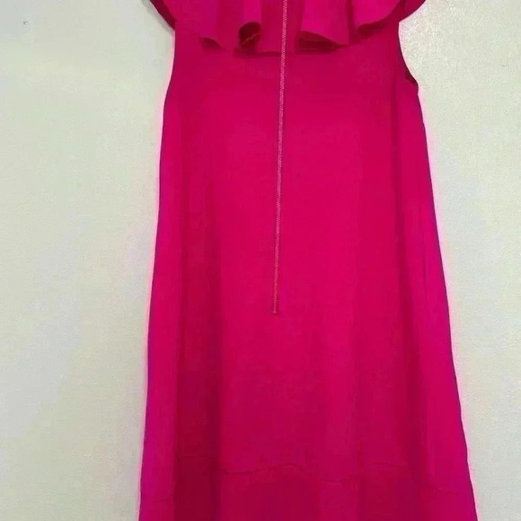 294.TED BAKER Ruffle Neckline Shift hot pink Dress size 1 - Picture 9 of 11